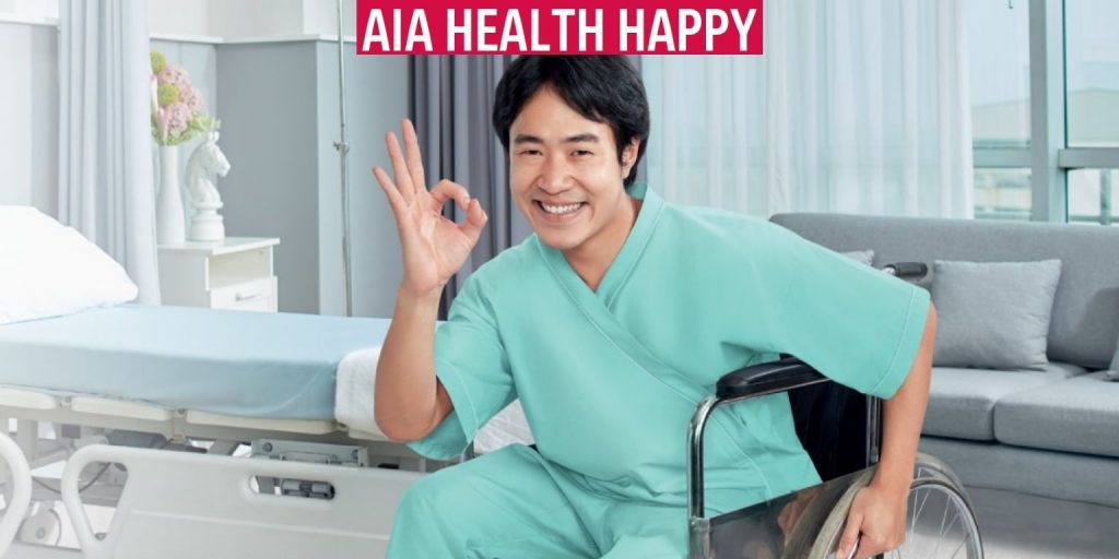 man in wheelchair aia health happy add THAI